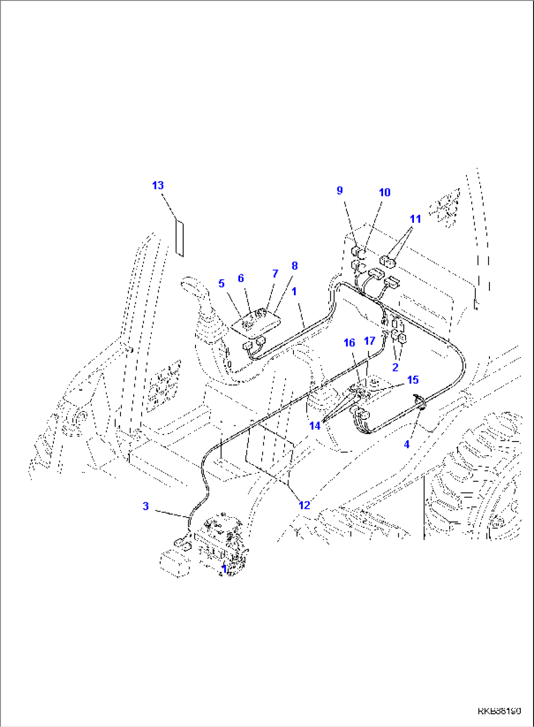 ELECTRICAL SYSTEM (ATTACHMENT SYSTEM) (WITH ON/OFF CONTROL) (HIGH FLOW)