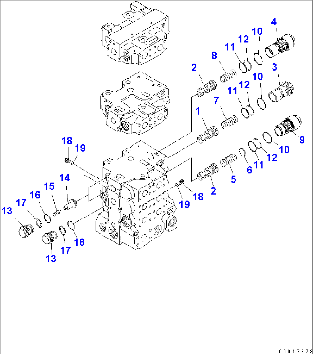 CONTROL VALVE (5-SPOOL) (3/9)(#11001-)