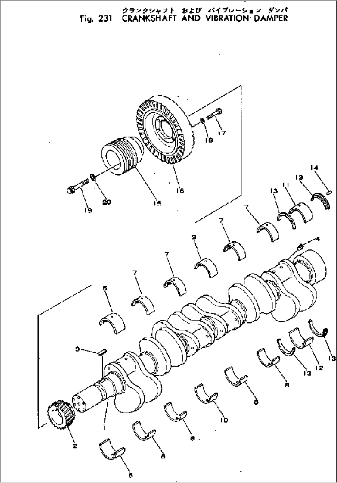 CRANKSHAFT AND VIBRATION DAMPER