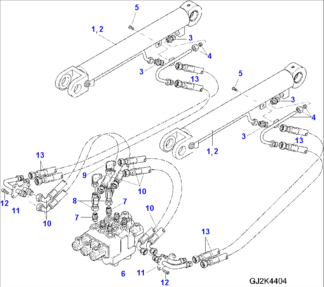 LIFT CYLINDER AND PIPINGS