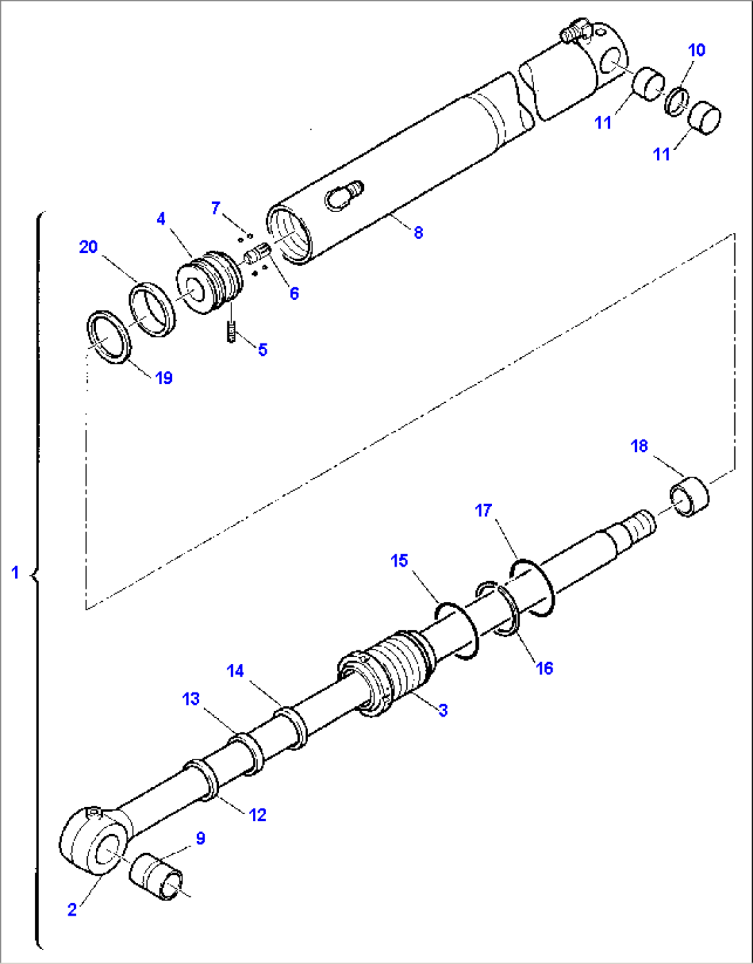 HORIZONTAL OUTRIGGER CYLINDER L.H.