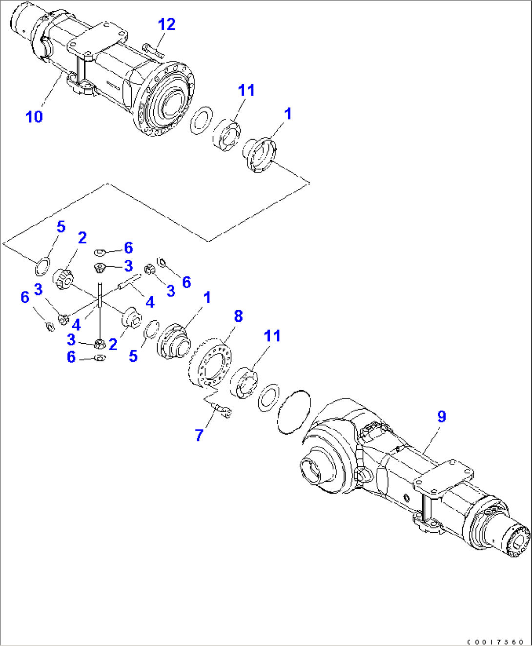 REAR AXLE (2/4) (2.50M WIDTH)