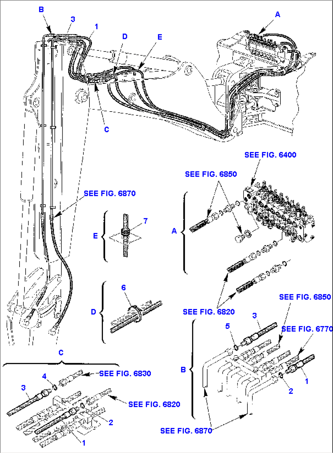 HAMMER HYDRAULIC PIPING WITH JIG ARM (1/2)