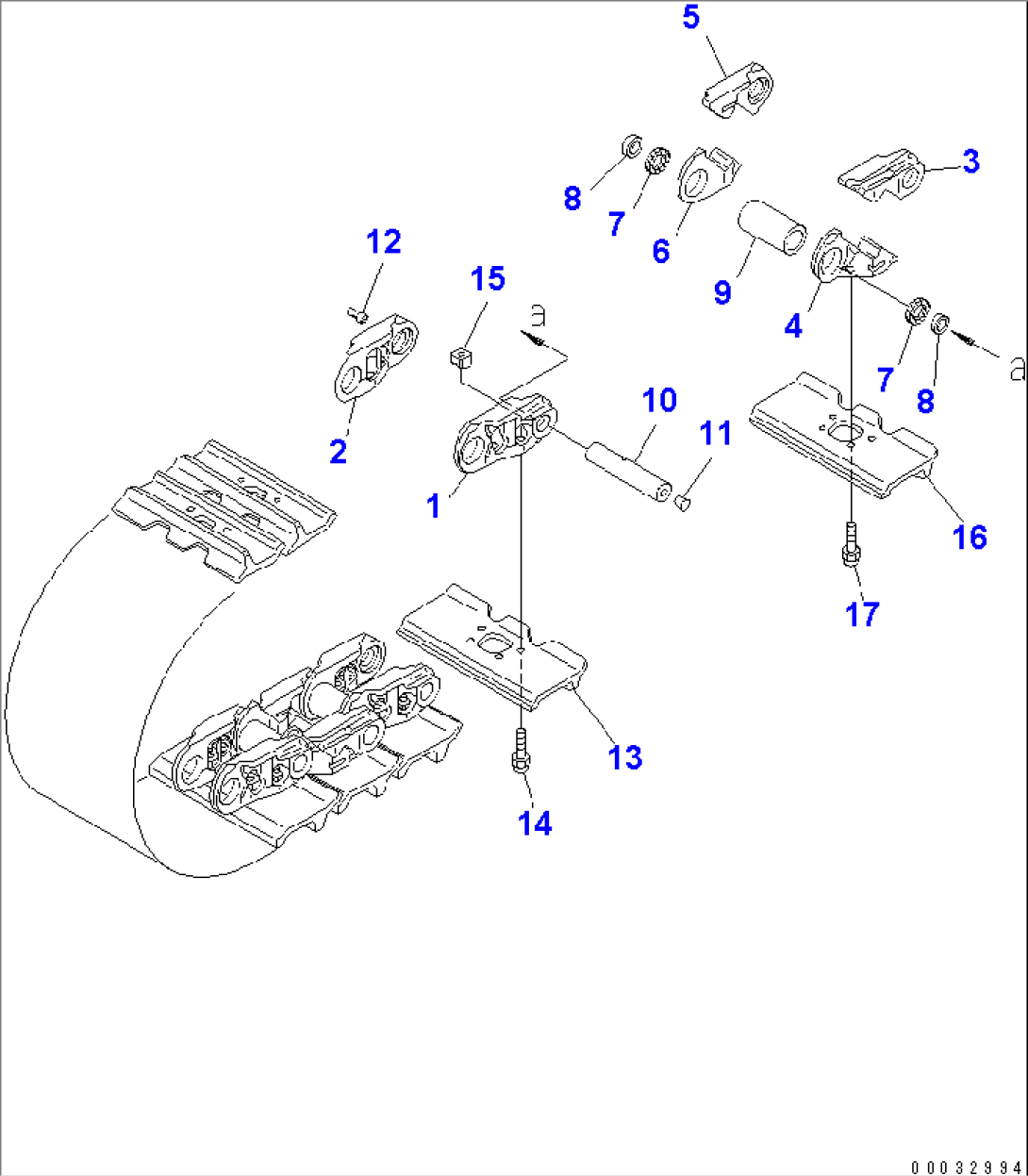 TRACK SHOE (LUBRICATE TYPE) (SINGLE GROUSER) (HEAVY DUTY) (610MM WIDE) (FOR LANDFILL)(#10213-)