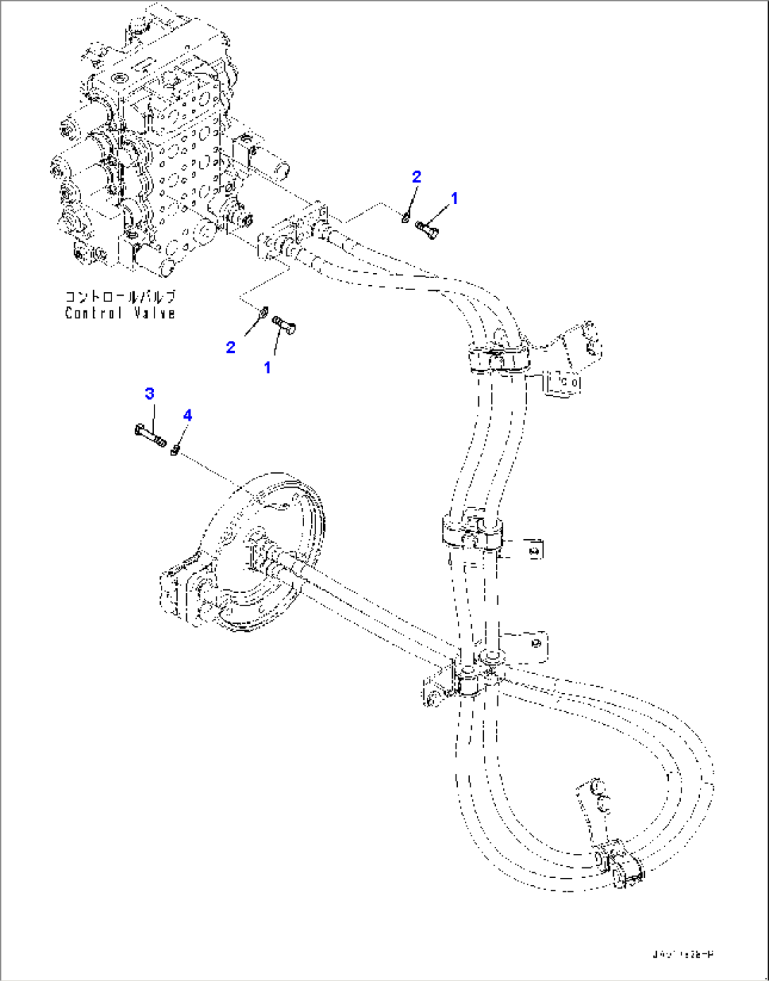 Dozer Blade Tilt Piping, Mounting (#22083-)