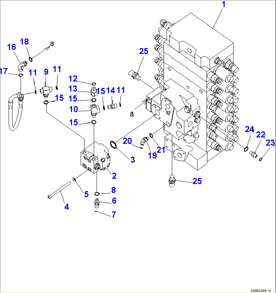 MAIN VALVE (REDUCING VALVE AND CONNECTING PARTS)(#1001-)