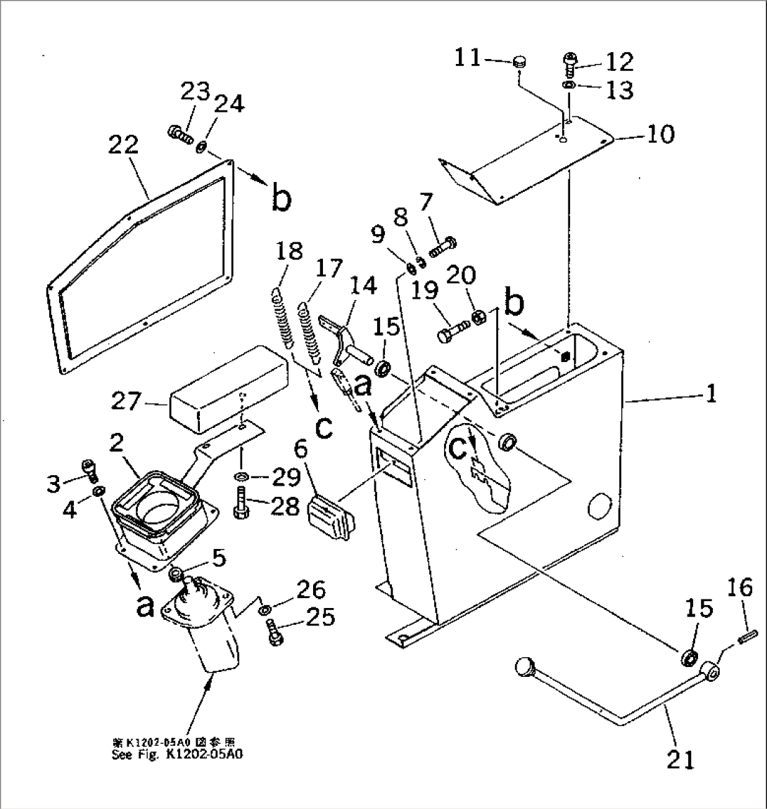 LEFT CONTROL STAND (WITHOUT AIR CONDITIONER) (EXCEPT JAPAN)(#10118-)