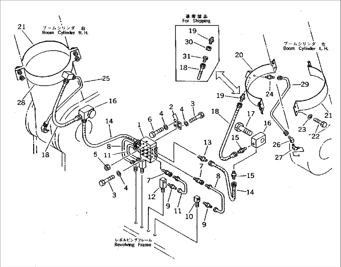 AUTO GREASE MAIN PIPING (GREASE PIPING) (DISTRIBUTER PIPING)