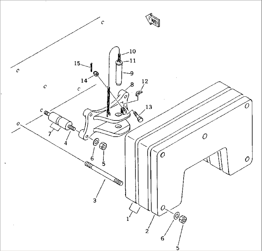 HITCH AND COUNTER WEIGHT 500KG (FOR 1.8M3 BUCKET) (FOR MULTI-PURPOSE BUCKET)