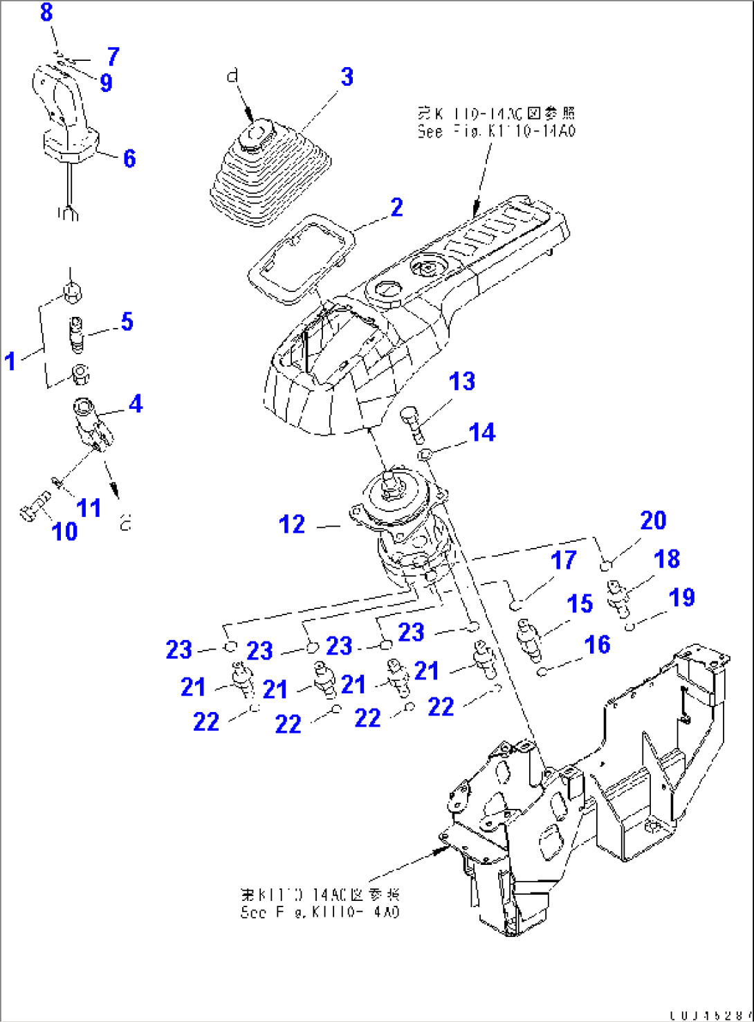 FLOOR FRAME (LEVER AND VALVE) (R.H.) (FOR EU)(#30001-)
