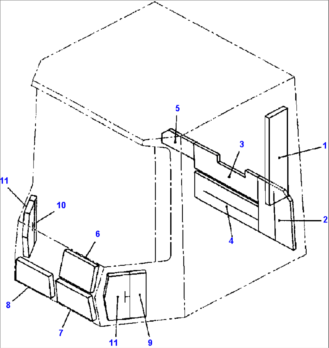 K0210-11A0 CAB INSIDE INSULATION PANEL
