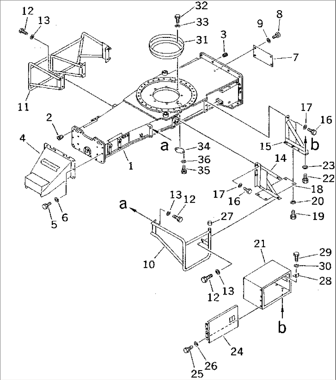 CHASSIS (1/2) (WITH FRONT AND REAR FENDER)(#2301-)