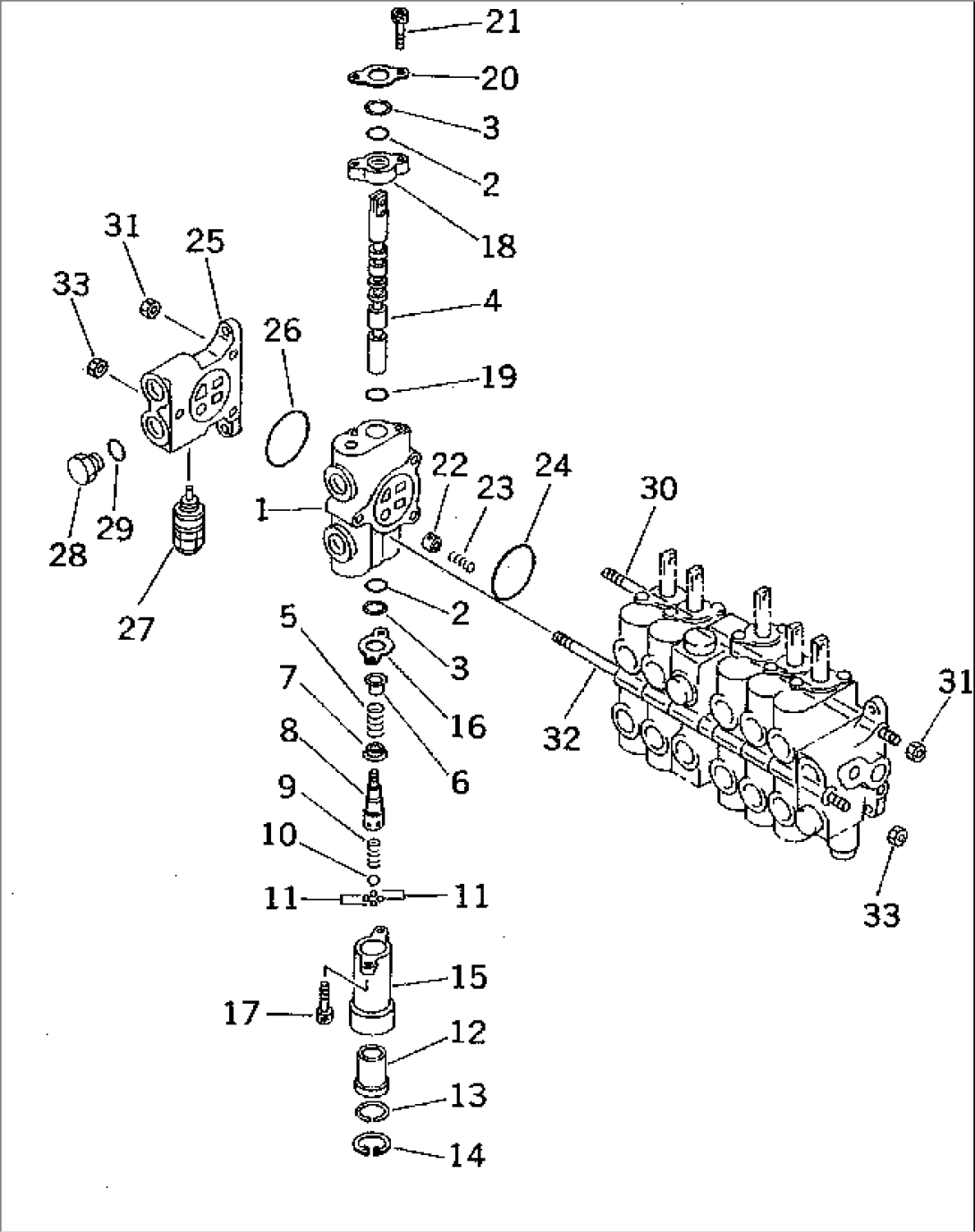 CONTROL VALVE¤ R.H. (6-SPOOL) (3/3)