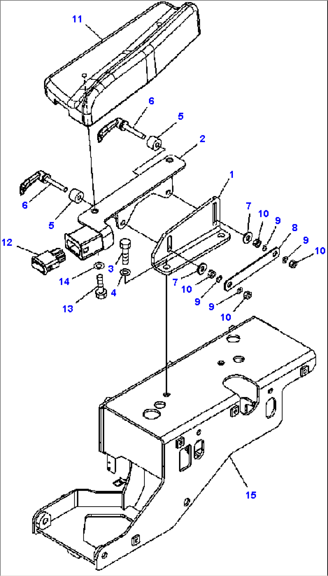 K0110-05A2 OPERATOR SEAT ARMREST FOR JOYSTICK STEERING