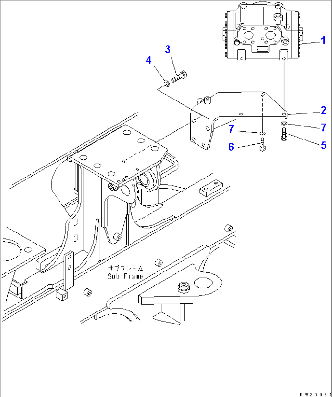 HYDRAULIC PIPING (FLOW AMPLIFIER VALVE AND MOUNTING PARTS)