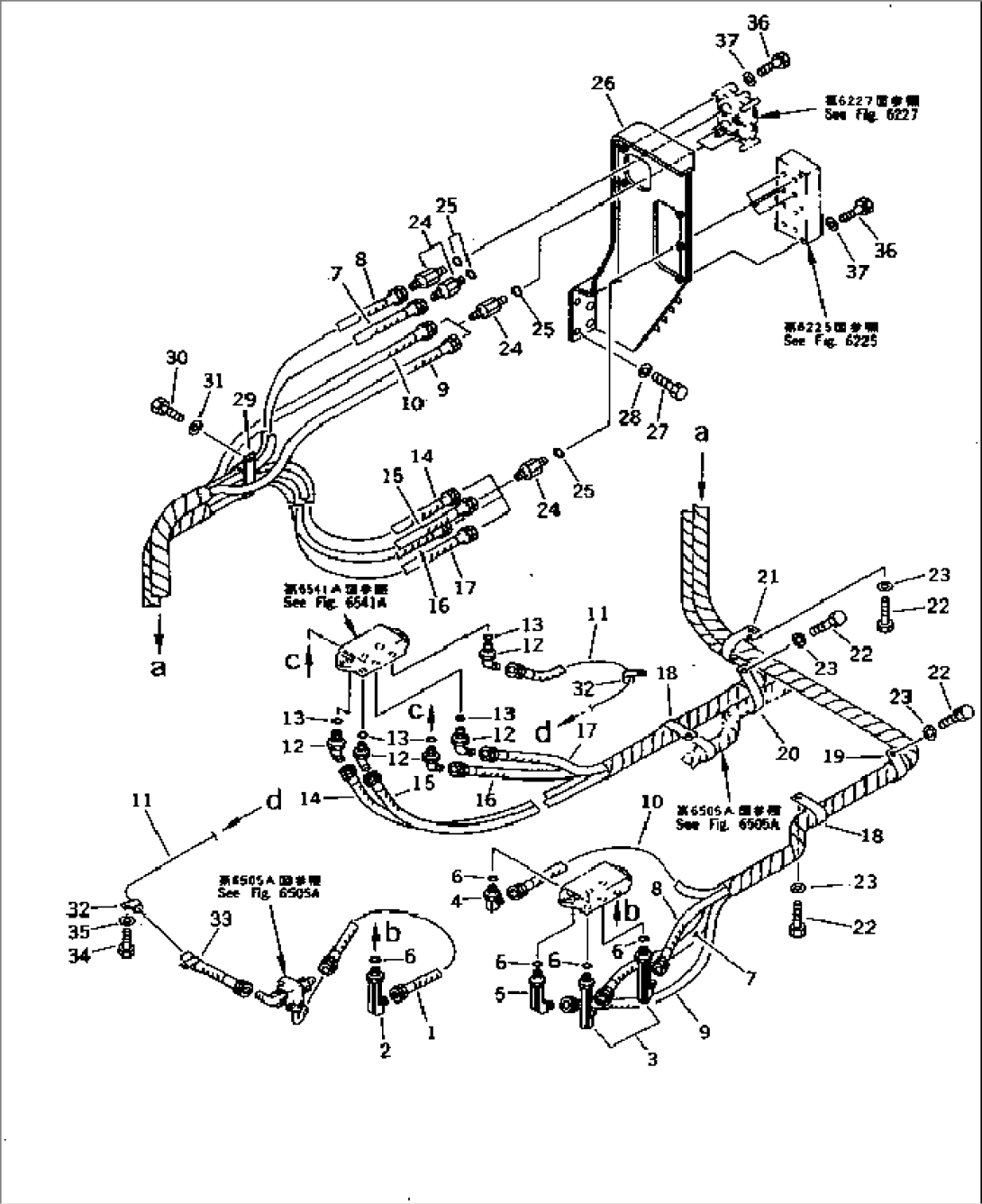 P.P.C.VALVE PIPING(BLOCK T/F SHUTTLE VALVE)(FOR WRIST CONTROL) (WITHOUT LINE FILTER)(EXCEPT JAPAN)