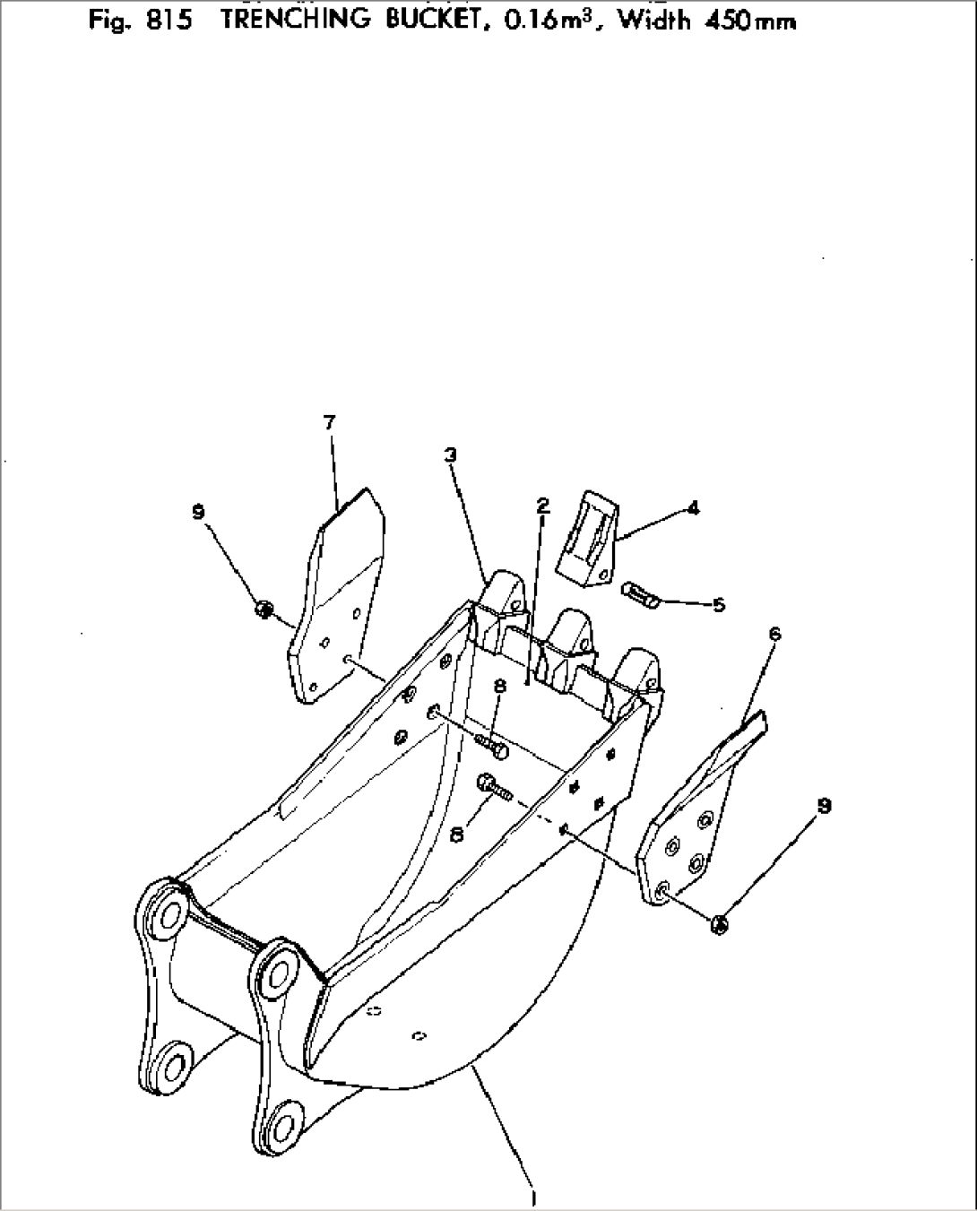 TRENCHING BUCKET¤0.16M3¤WIDTH 450MM