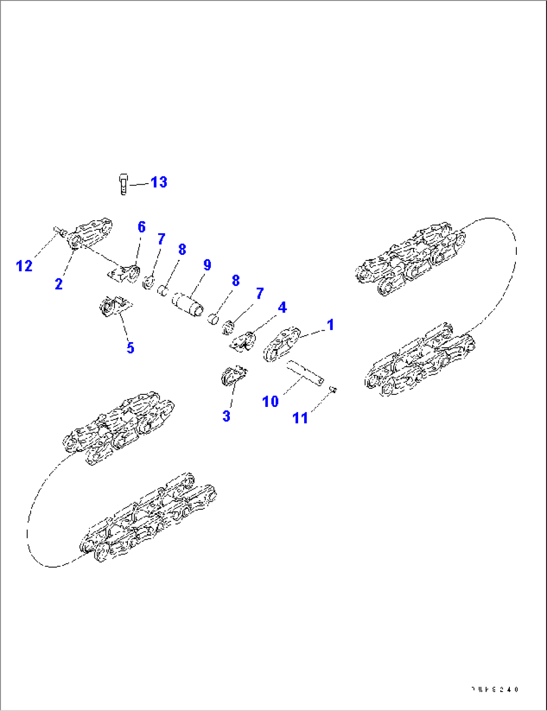 TRACK LINK (LUBRICATE TYPE) (FOR SINGLE GROUSER) (SUPPLY PARTS)