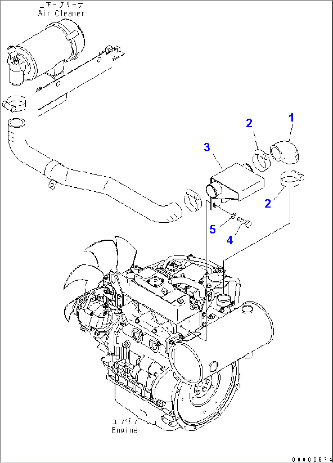 ENGINE UNIT (AIR CLEANER RELATED PARTS) (SINGLE ELEMENT)(#16501-)