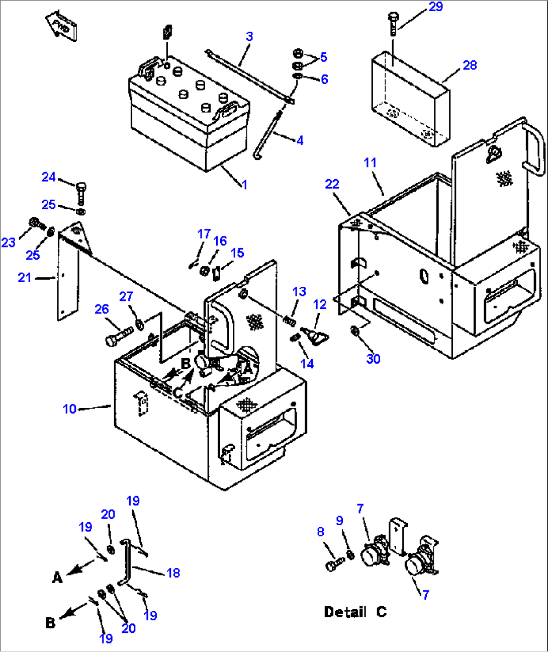 BATTERY AND BATTERY RELAY