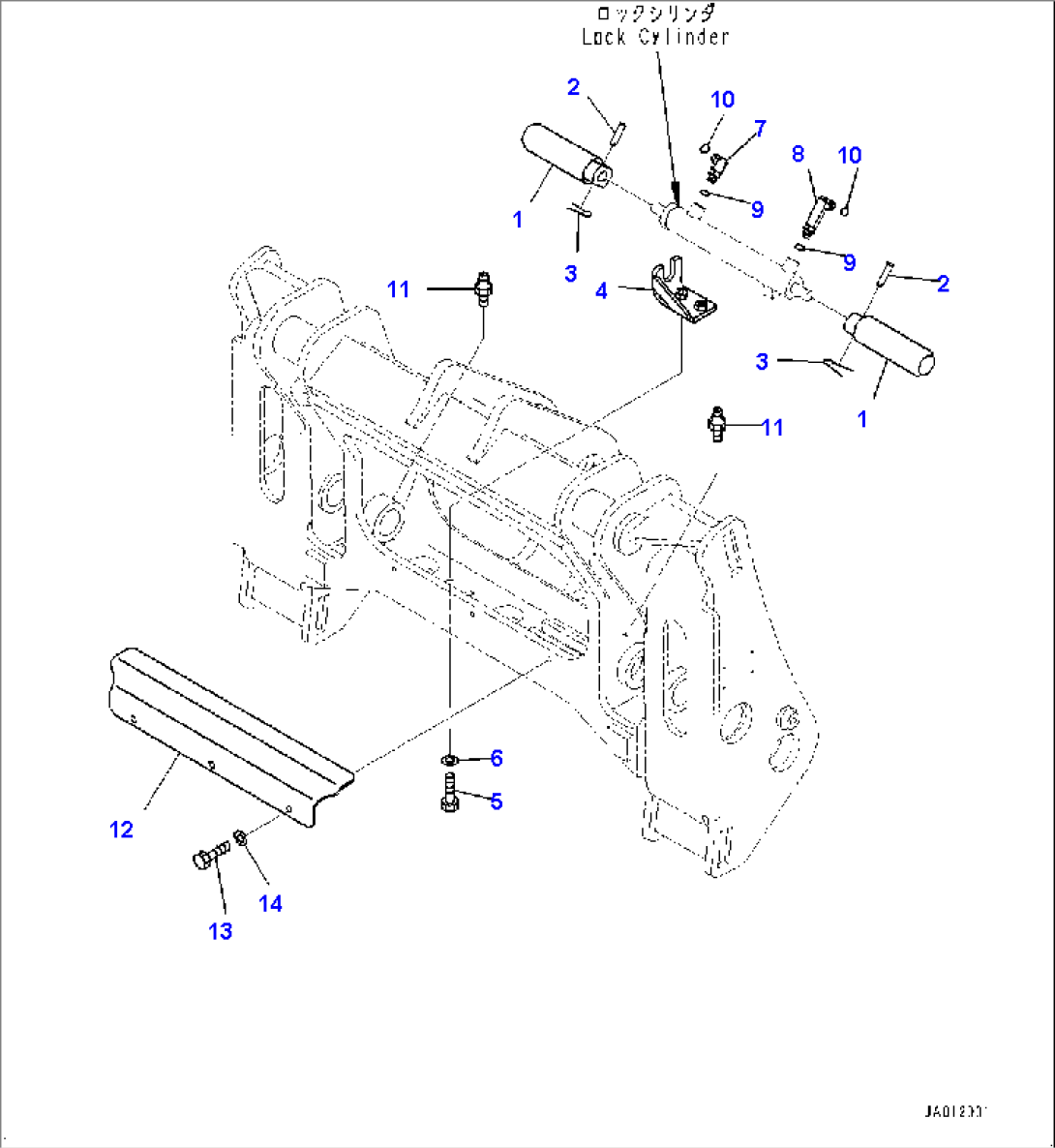 Quick Coupler, Quick Coupler Lock Cylinder (2/2) (#80001-81369)