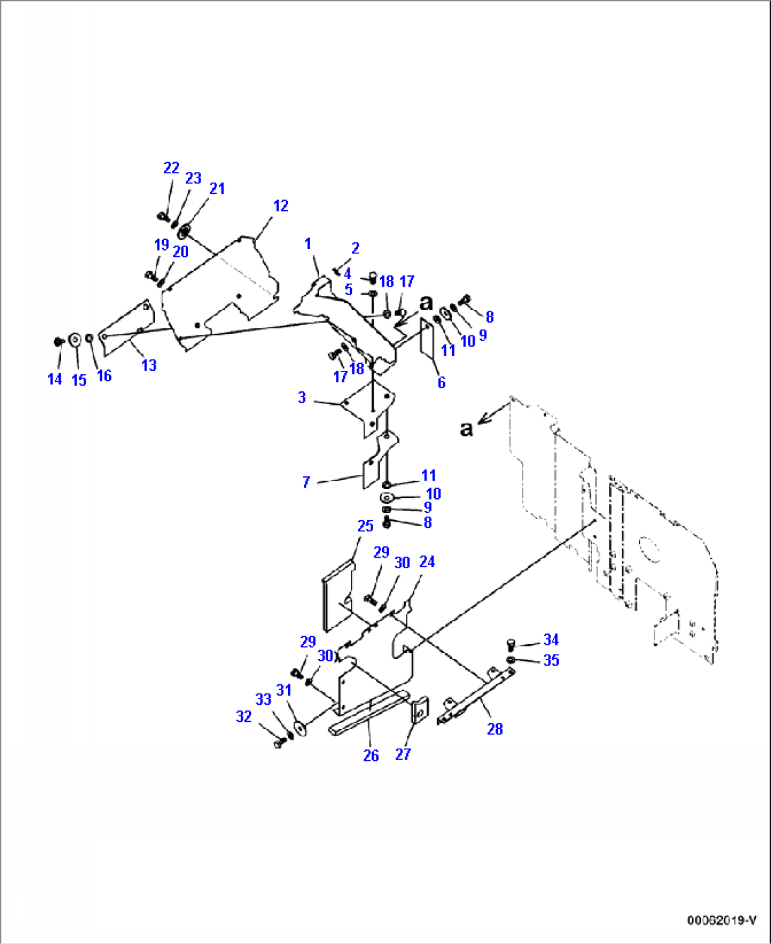 M1150-03A0A FRAME MACHINE CAB PARTITION (3/3)