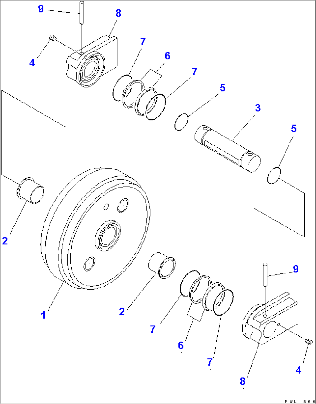 TRACK FRAME (FRONT IDLER) (L.H.)