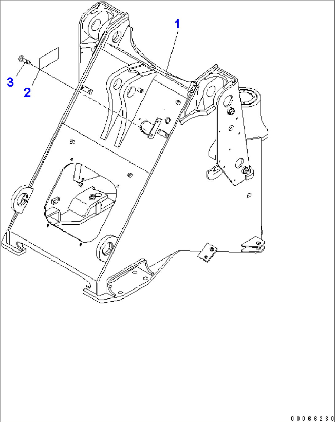 FRONT FRAME (FOR 3-SPOOL VAVLE OR E.C.S.S.) (FOR EXCEPT JAPAN)