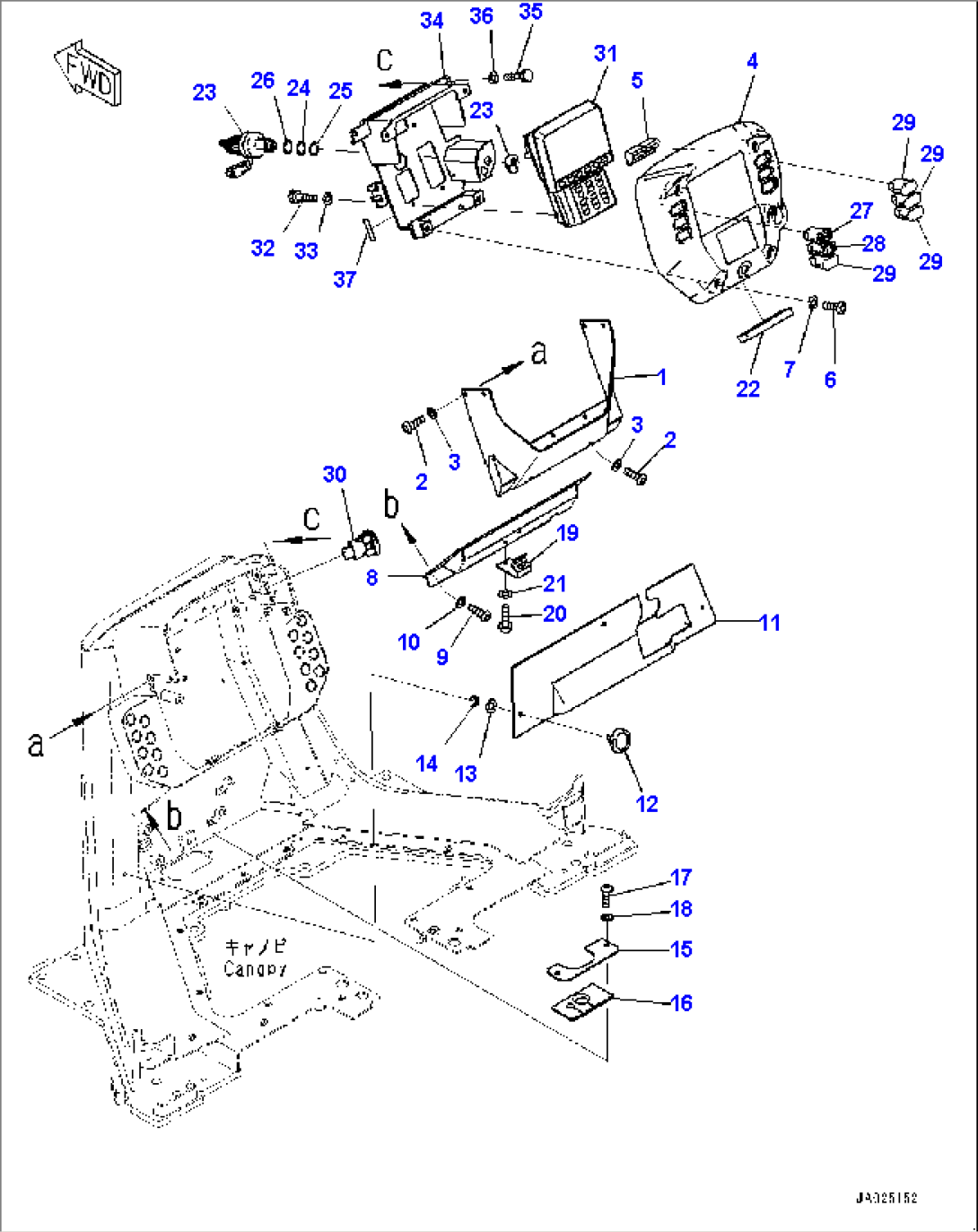 Canopy, Dashboard, Monitor Panel and Switch (#95001-)