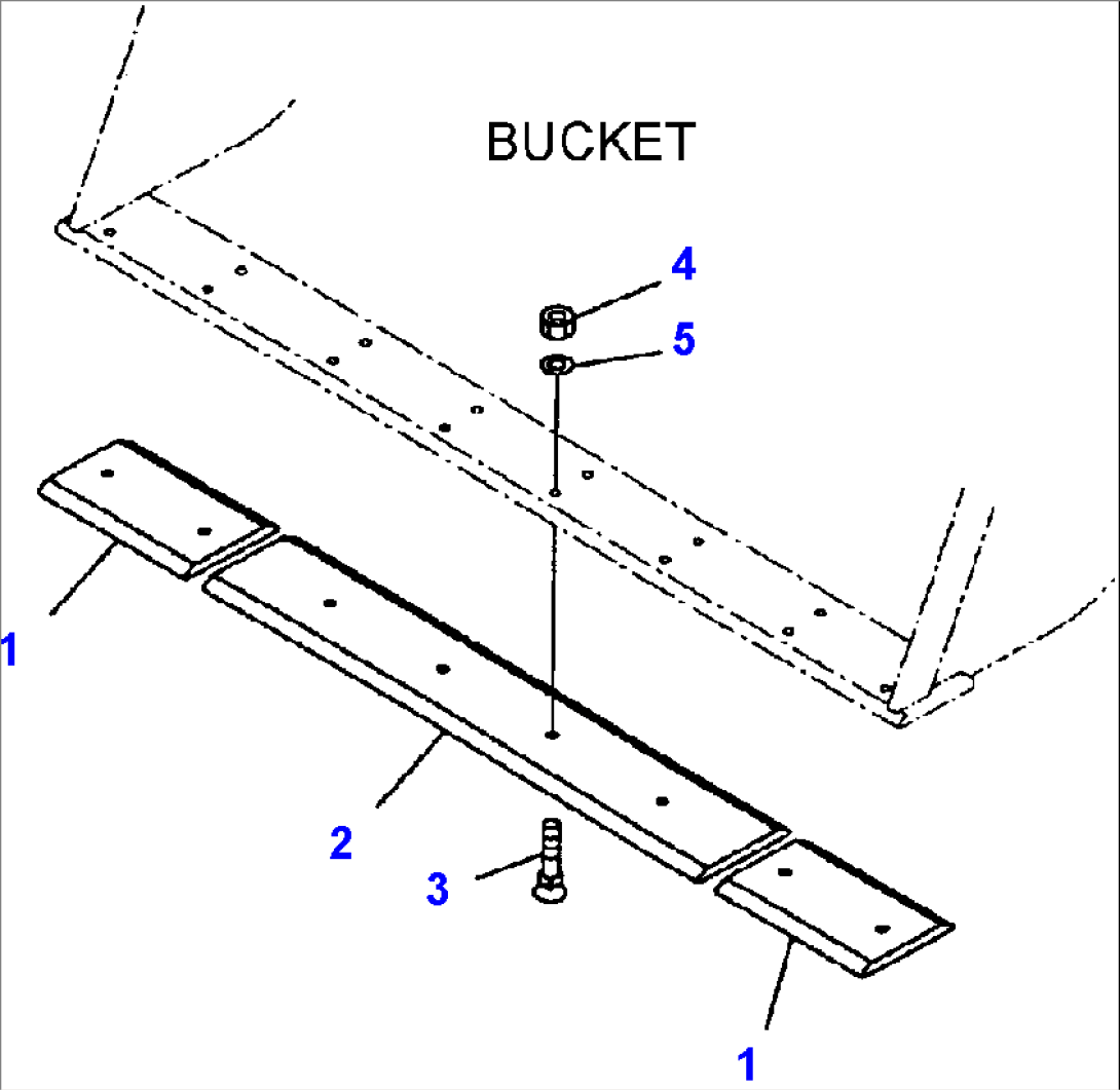 FIG. T4122-01A0 BUCKET ASSEMBLY - BOLT-ON CUTTING EDGE