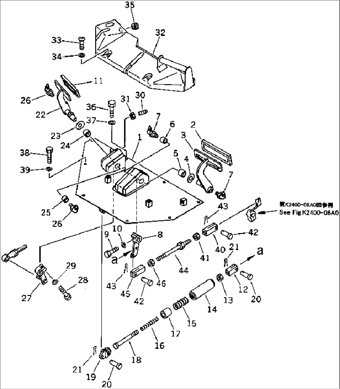 FLOOR FRAME (FOR LONG LEVER CONTROL) (WITH AIR CONDITIONER)(#58019-)