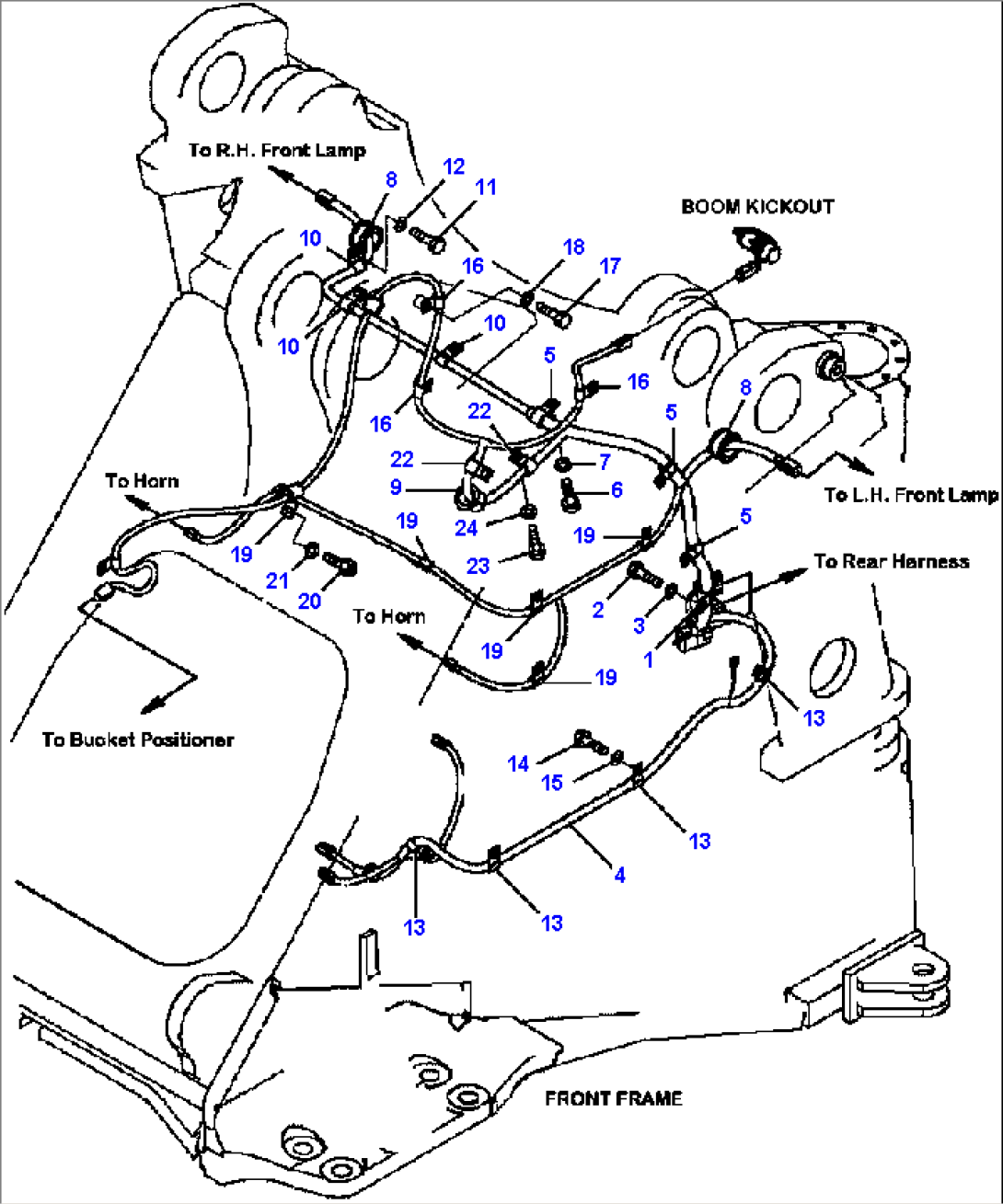 E0200-01A0 WIRING HARNESS FRONT FRAME (1/2)
