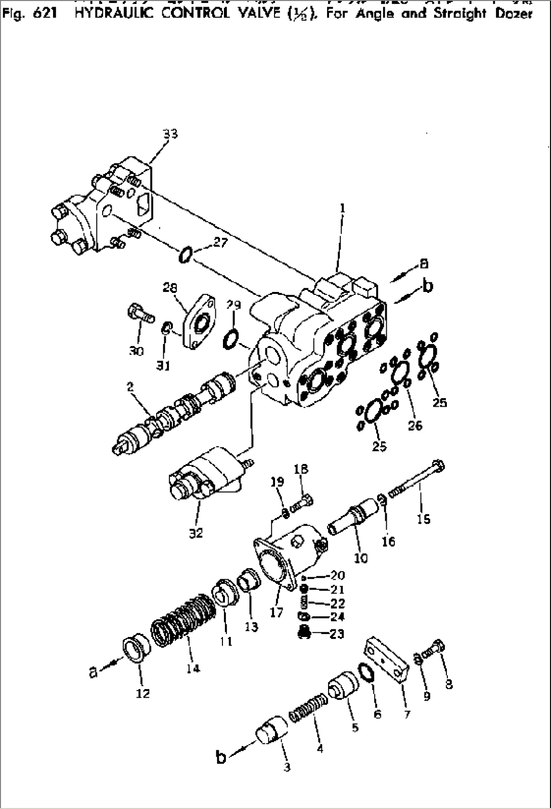 HYDRAULIC CONTROL VALVE (1/2)¤ FOR ANGLE AND STRAIGHT DOZER