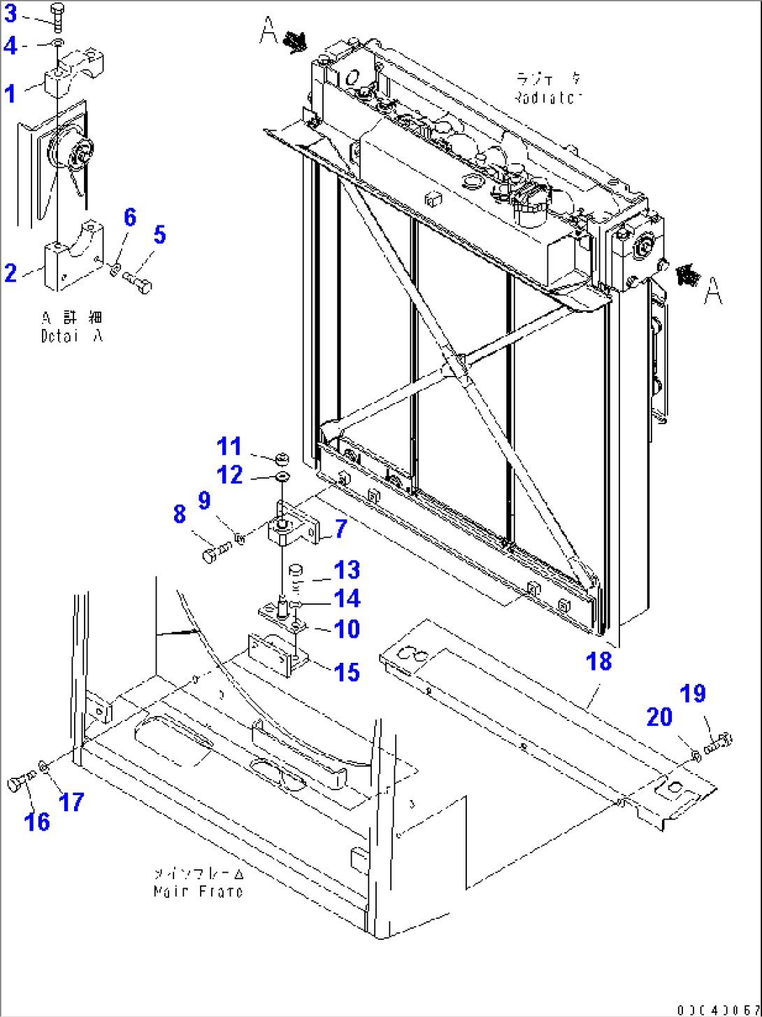 RADIATOR (MOUNT)(#20001-)
