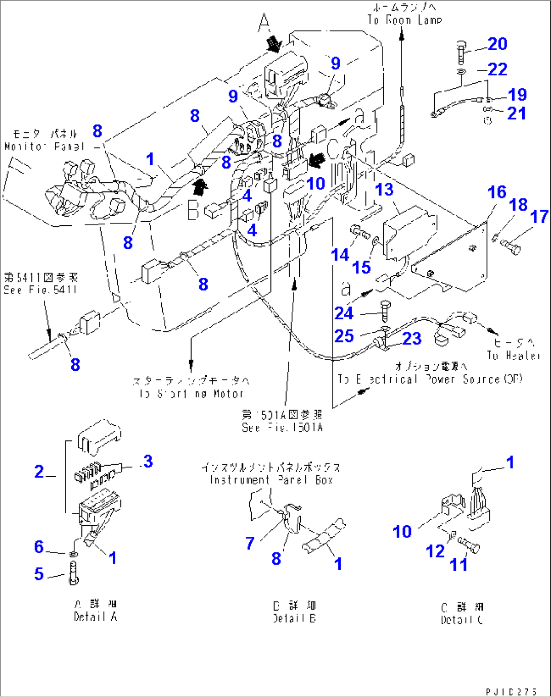 ELECTRICAL SYSTEM (INSTRUMENT PANEL LINE) (WITH HEATER AND DEFROSTER)