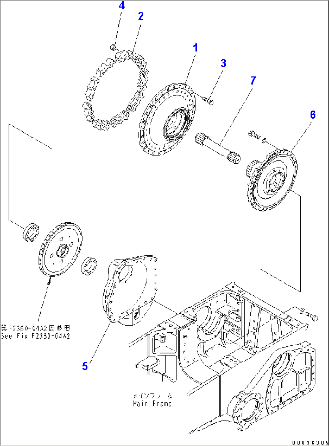 FINAL DRIVE (SPROCKET AND HUB) (R.H.) (LANDFILL SPEC.)