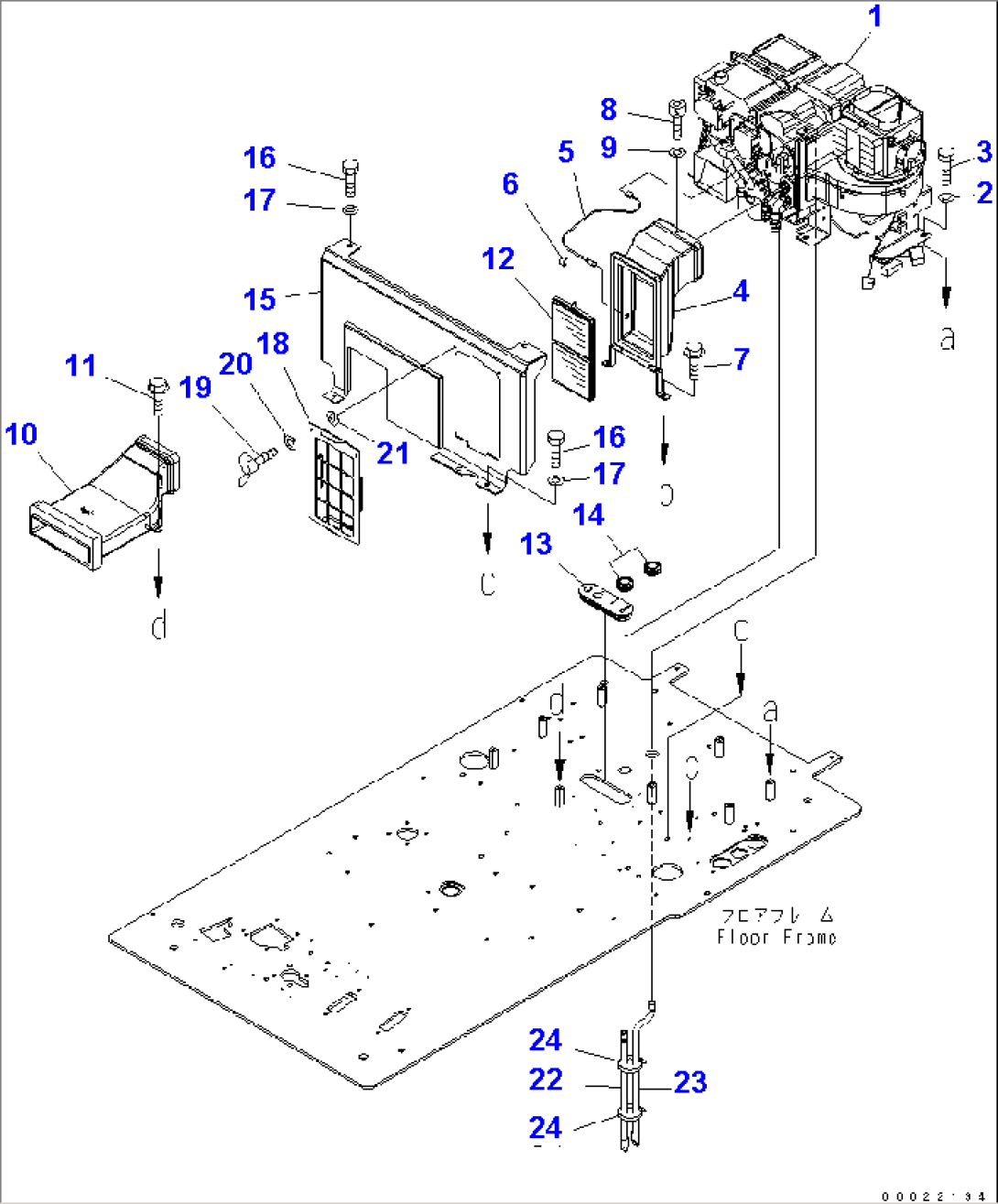 FLOOR (AIR CONDITIONER AND CONNECTING PARTS) (WITH AIR CONDITIONER)