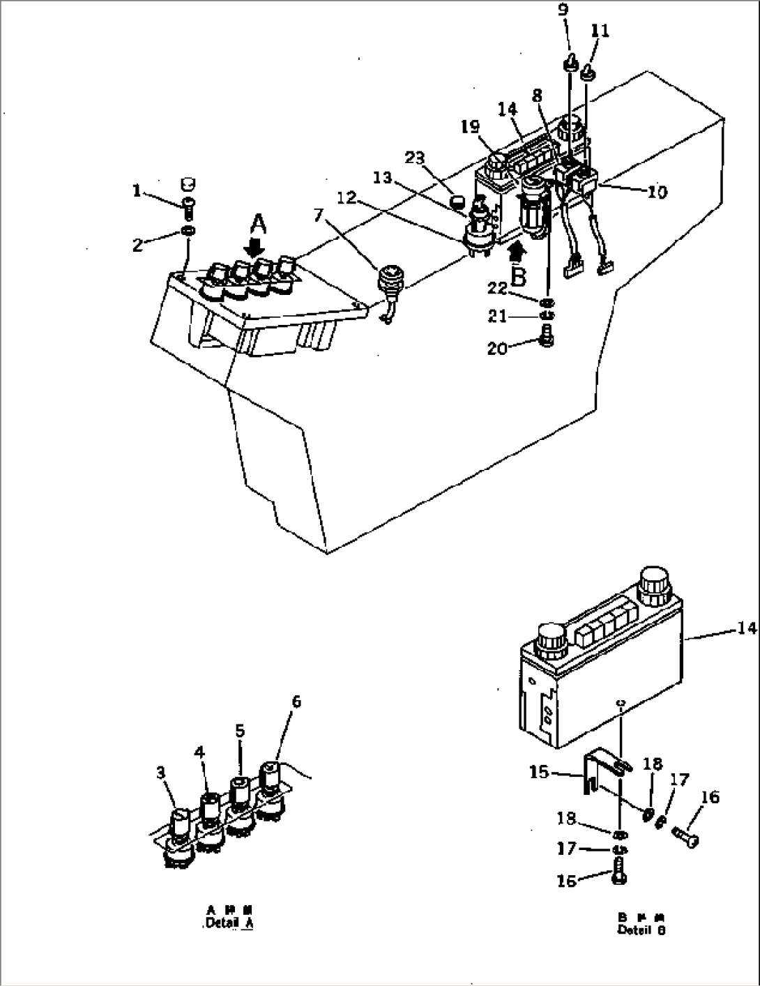 INSTRUMENT PANEL (1/2) (FOR LONG LEVER CONTROL) (WITHOUT LOCK PIN)(#13942-)