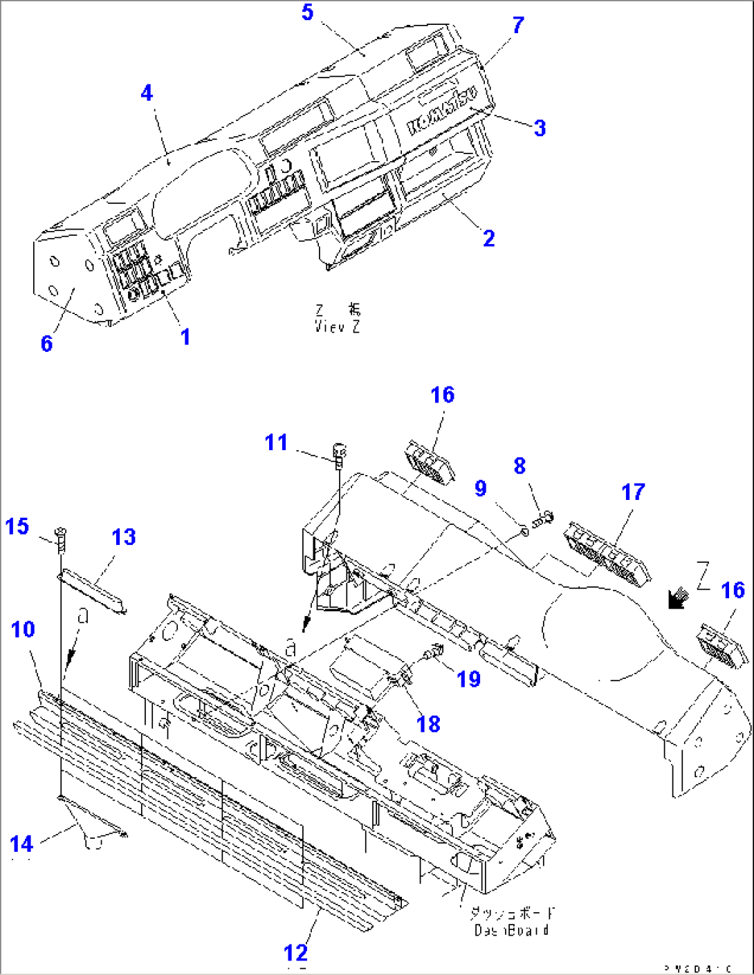 INSTRUMENT PANEL AND AIR CONDITIONER PANEL