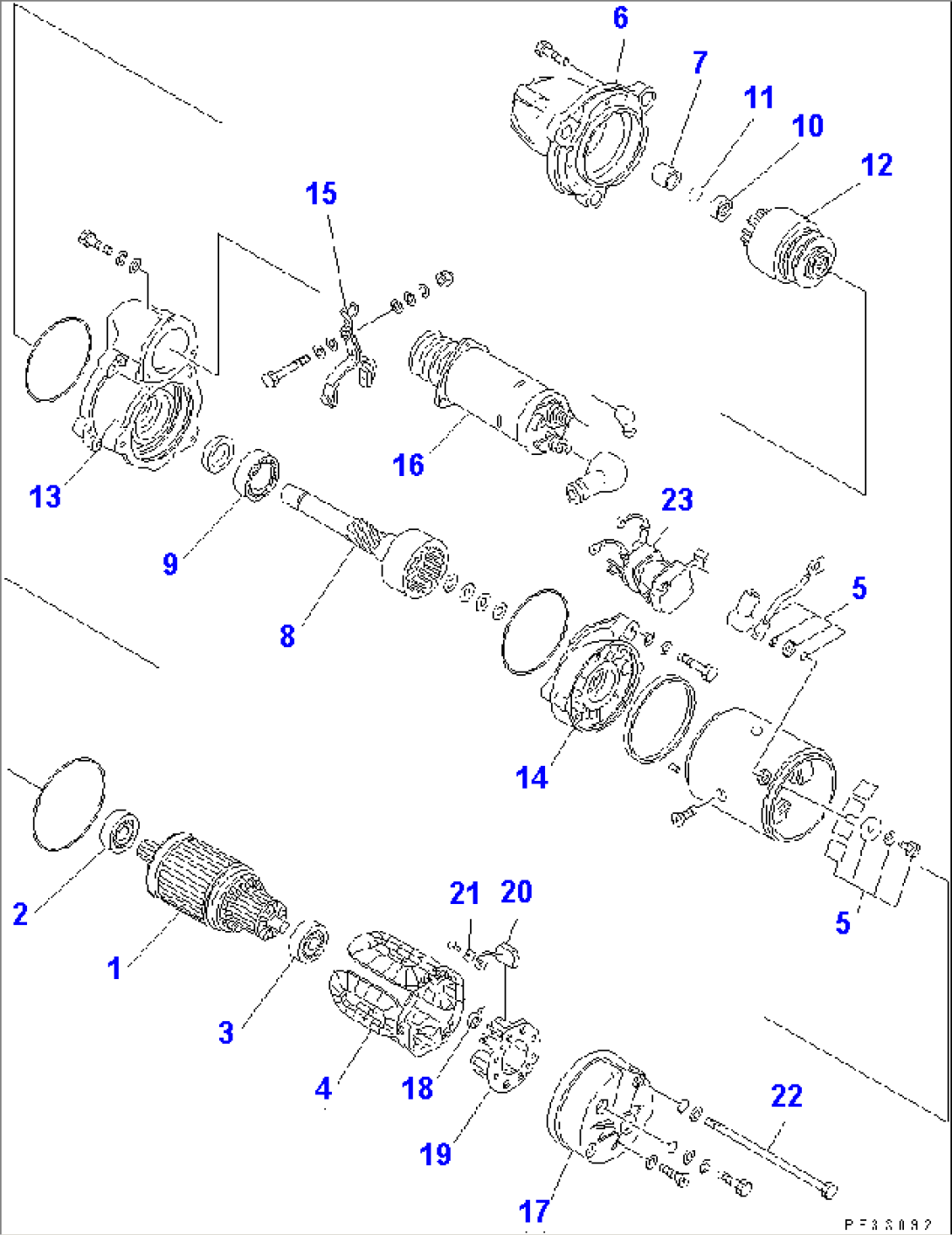 STARTING MOTOR¤ R.H. (7.5KW)