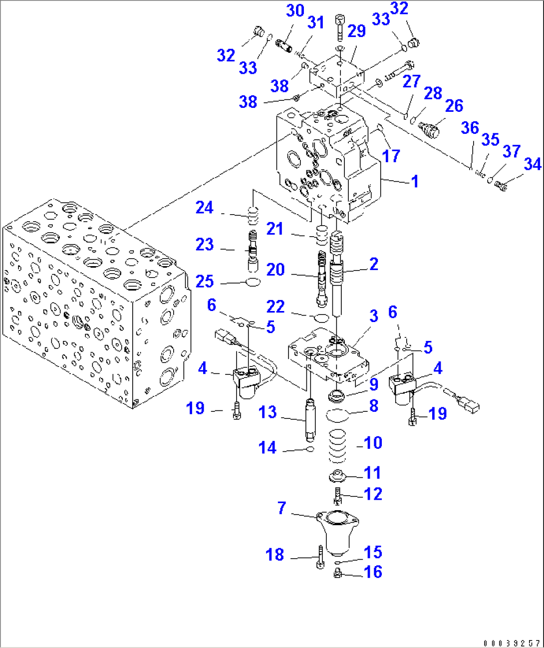 MAIN VALVE (6-SPOOL) (13/18)(#30001-)