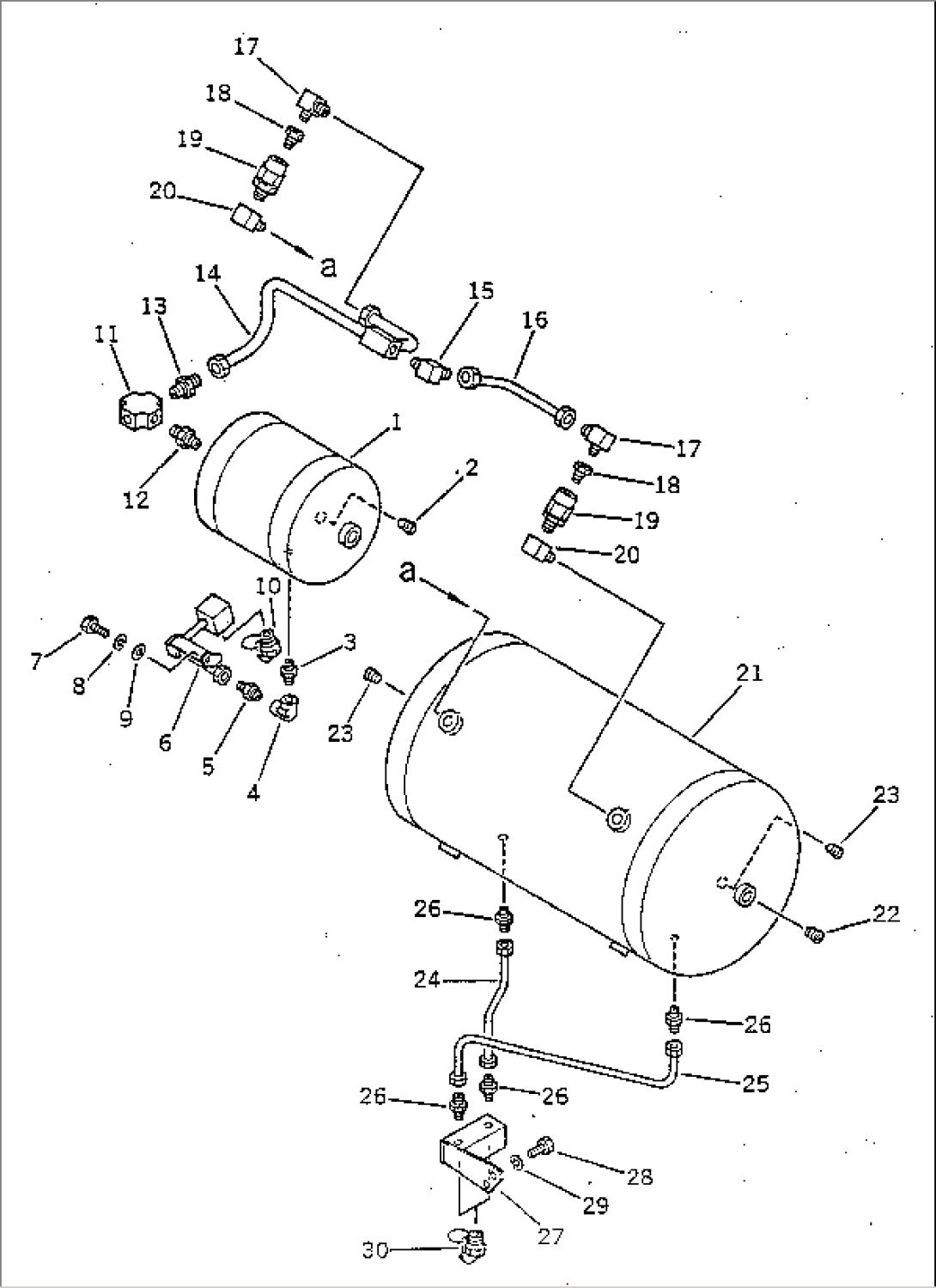 AIR PIPING (WET RESERVOIR TO DRY RESERVOIR)