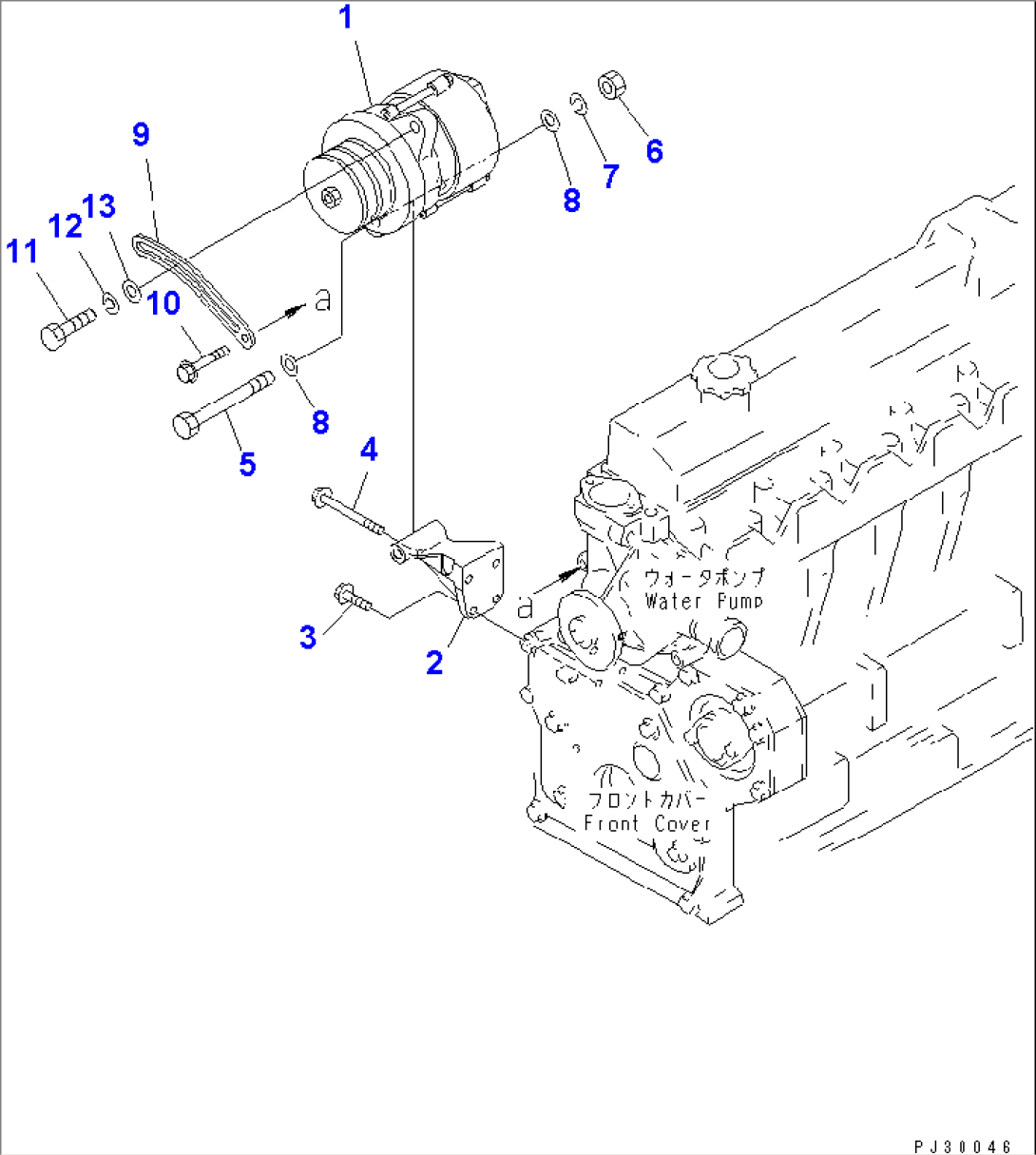 ALTERNATOR AND MOUNTING (25A)(#10001-20188)
