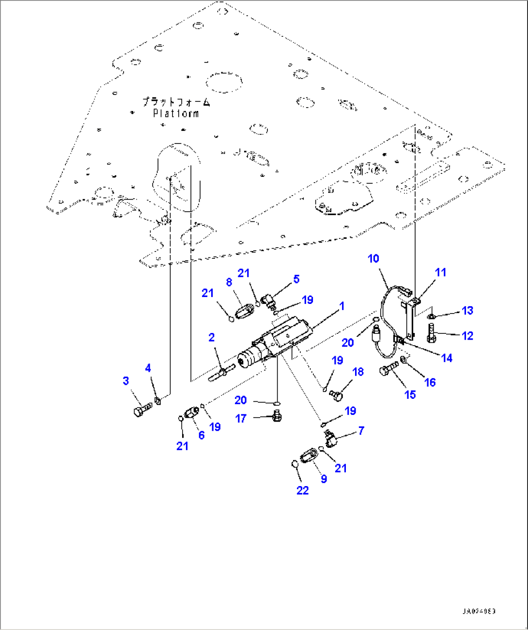 Floor Frame, Brake Valve (#1001-)