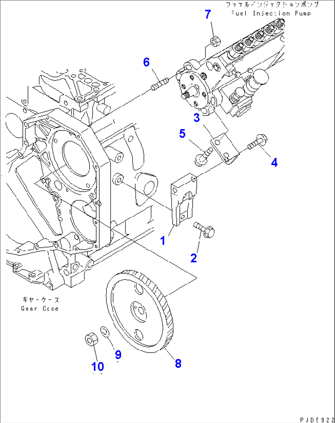 FUEL INJECTION PUMP MOUNTING AND GEAR(#26277165-)