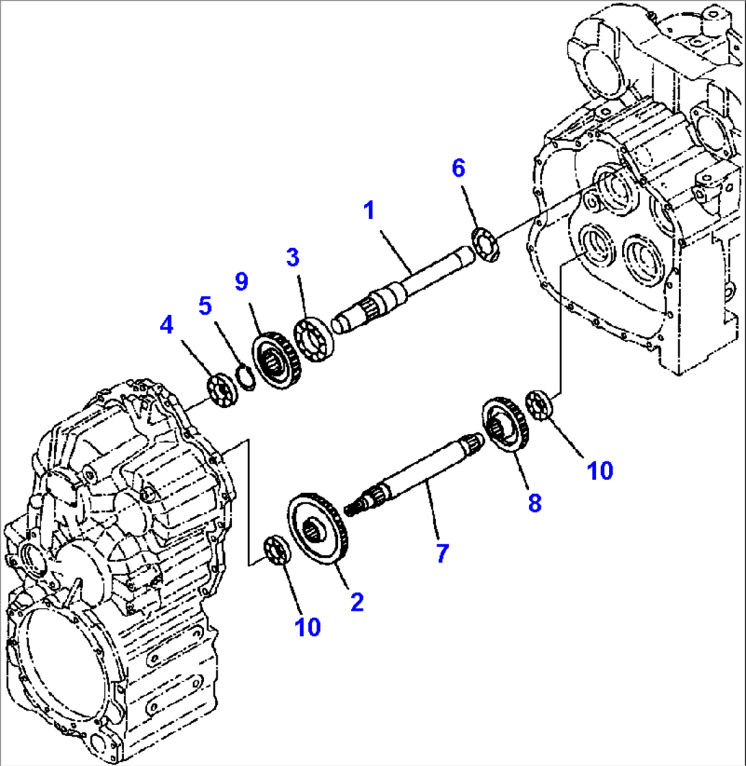 FIG. F4350-55A0 TRANSMISSION - INPUT SHAFT AND THIRD AND FOURTH GEAR