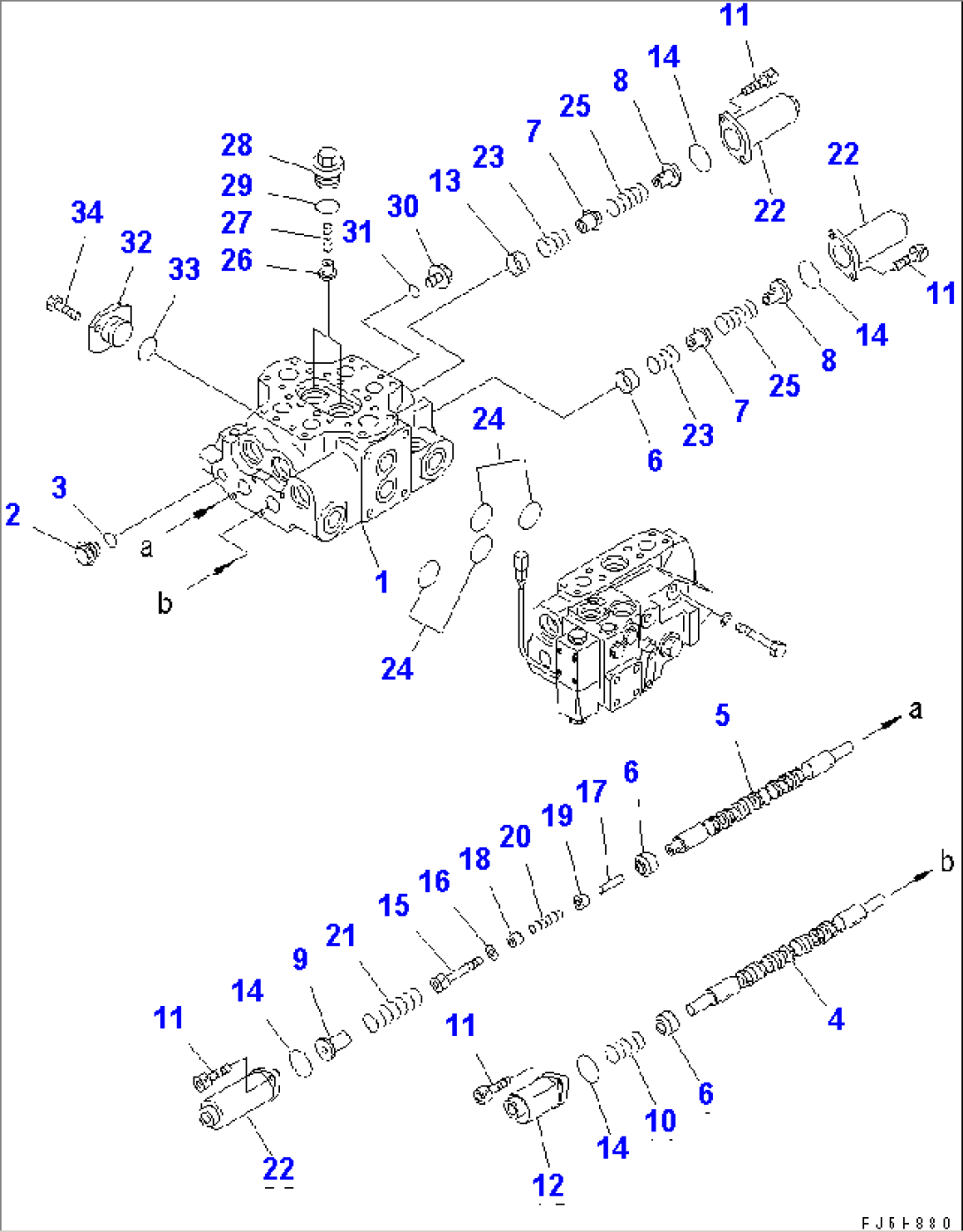 CONTROL VALVE (3-SPOOL) (1/4)