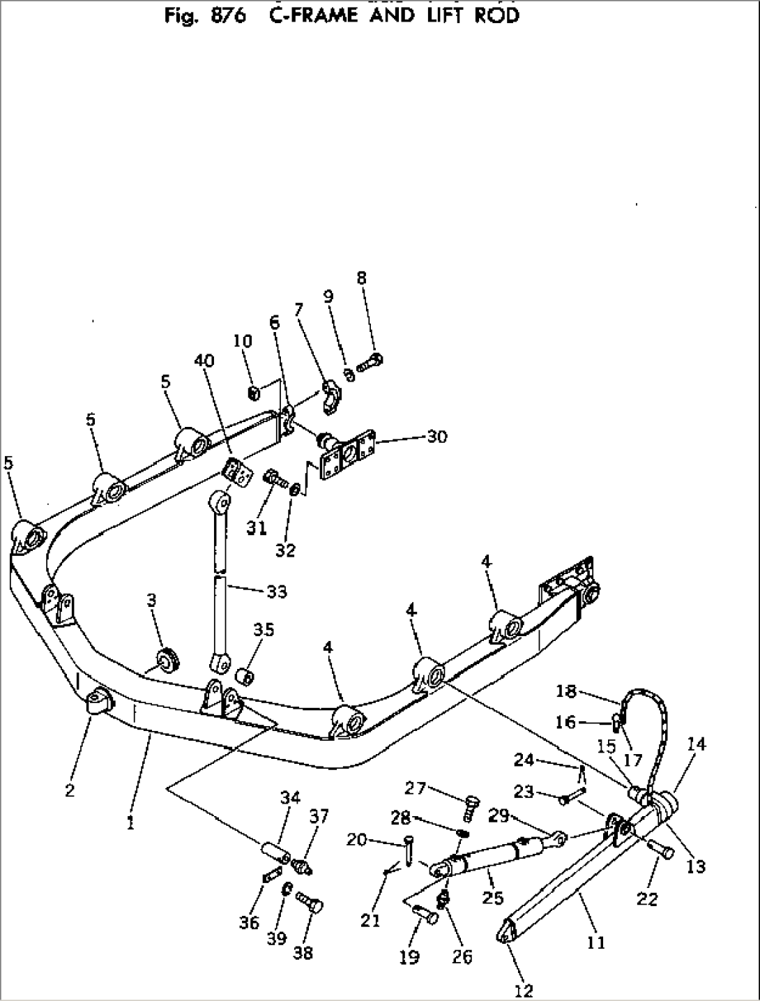 C-FRAME AND LIFT ROD
