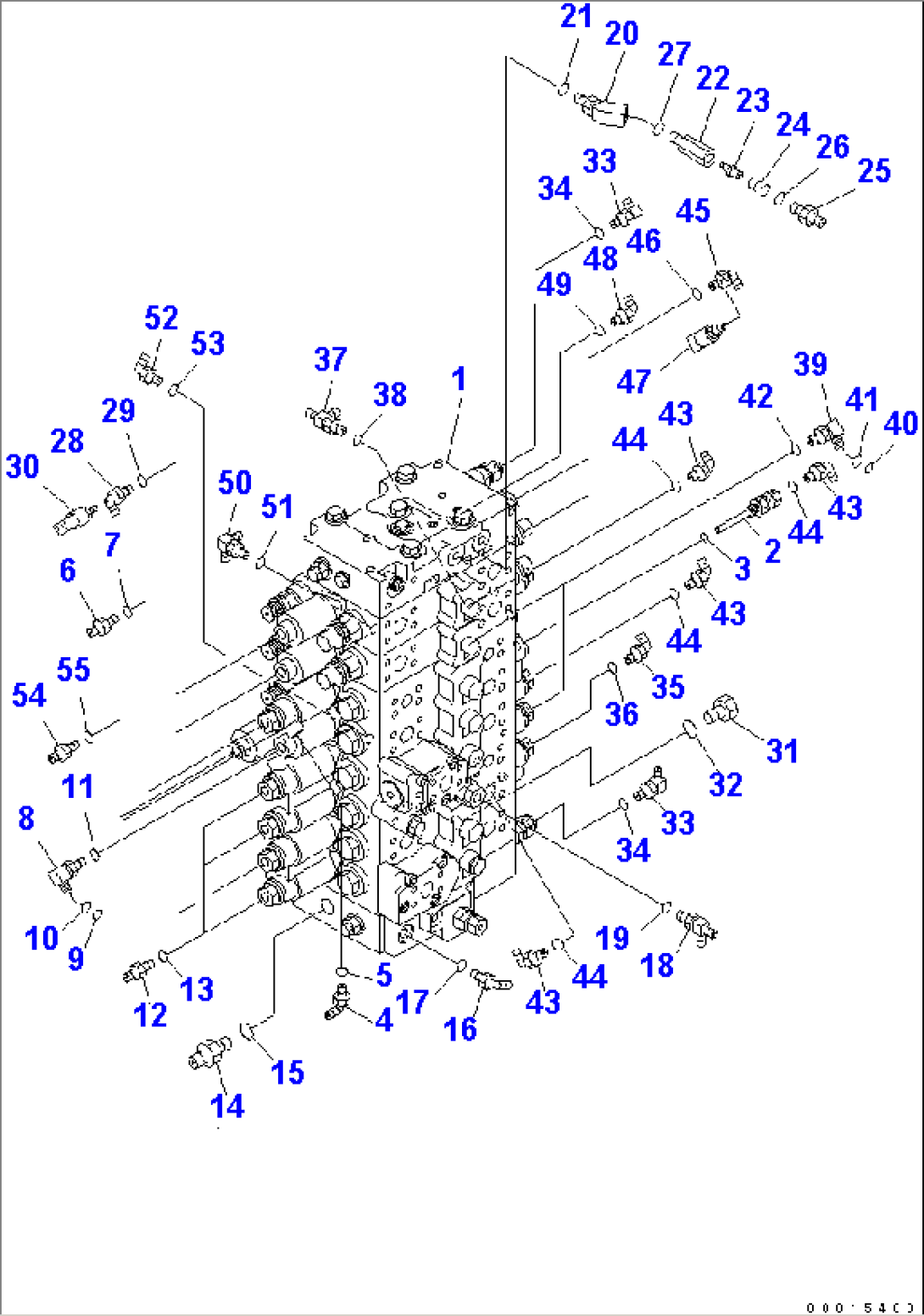 MAIN VALVE (CONNECTING PARTS) (2 ACTUATOR) (DEMOLITION SPEC.)