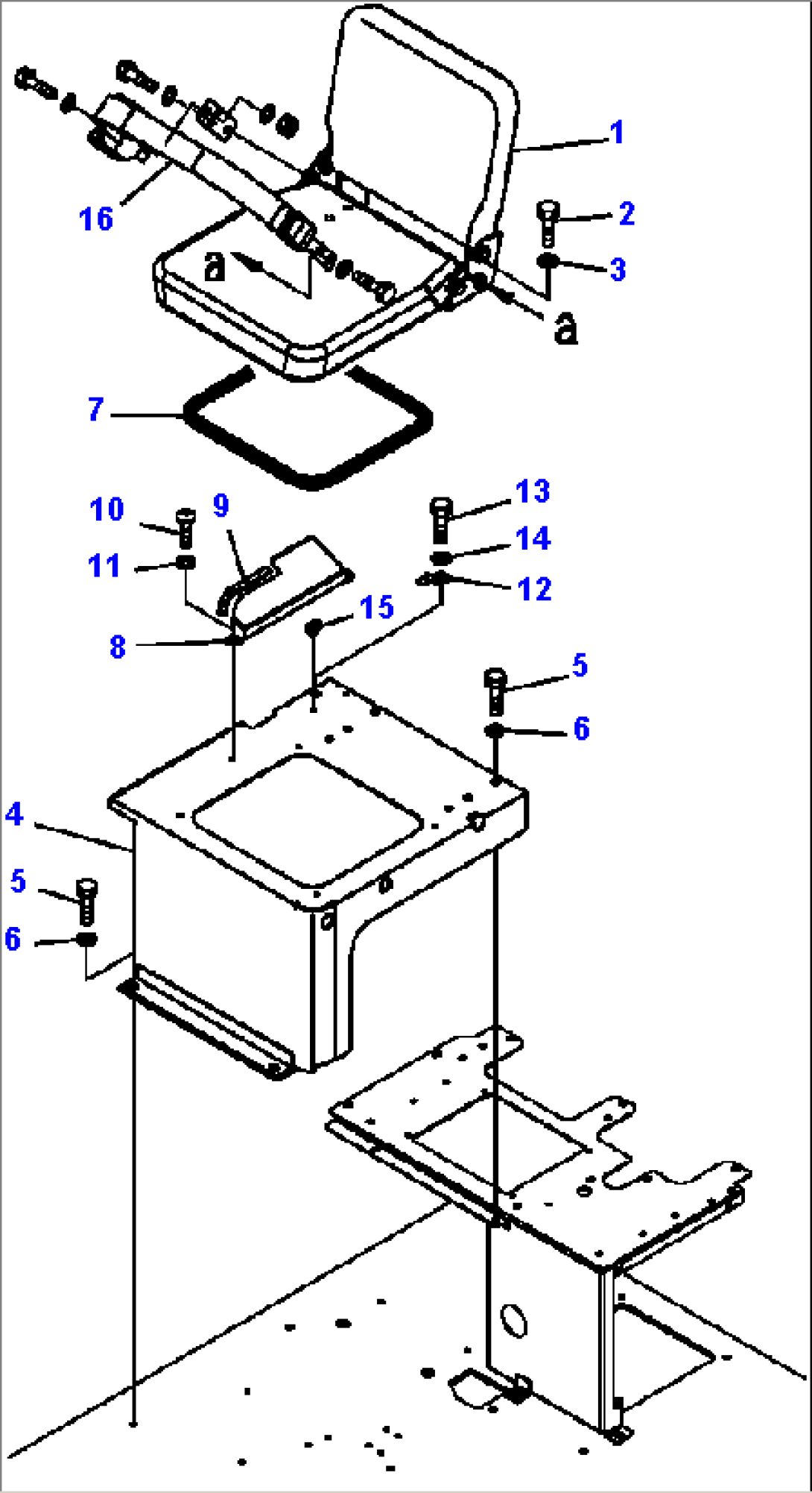 K0200-48B0 AUXILIARY SEAT ASSEMBLY AND MOUNTING